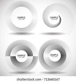 Lines in Circle Form . Spiral Vector Illustration .Technology round Logo . Design element . Abstract Geometric shape .