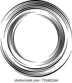 Lines in Circle Form . Spiral Vector Illustration .Technology round Logo . Design element . Abstract Geometric shape .