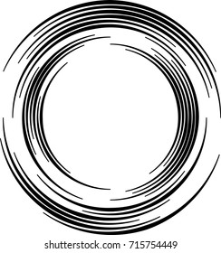 Lines in Circle Form . Spiral Vector Illustration .Technology round Logo . Design element . Abstract Geometric shape .