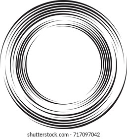 Lines in Circle Form . Spiral Vector Illustration .Technology round Logo . Design element . Abstract Geometric shape .