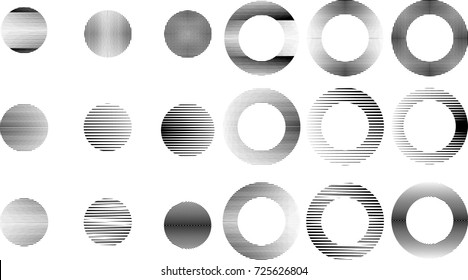 Lines in Circle Form . Spiral Vector Illustration .Technology round Logo . Design element . Abstract Geometric shape . Striped border frame for image