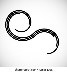  Lines in Circle Form . Spiral Vector Illustration .Technology round Logo . Design element . Abstract Geometric shape .