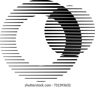 Lines in Circle Form . Spiral Vector Illustration .Technology round Logo . Design element . Abstract Geometric shape .