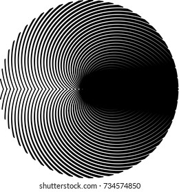 Lines in Circle Form . Spiral Vector Illustration .Technology round Logo . Design element . Abstract Geometric shape .