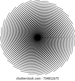 Lines in Circle Form . Spiral Vector Illustration .Technology round Logo . Design element . Abstract Geometric shape .