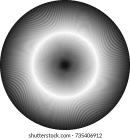 Lines in Circle Form . Spiral Vector Illustration .Technology round Logo . Design element . Abstract Geometric shape .