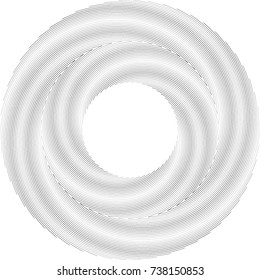  Lines in Circle Form . Spiral Vector Illustration .Technology round Logo . Design element . Abstract Geometric shape . Striped border frame for image
