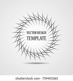 Lines in Circle Form . Spiral Vector Illustration .Technology round Logo . Design element . Abstract Geometric shape .