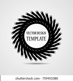 Lines in Circle Form . Spiral Vector Illustration .Technology round Logo . Design element . Abstract Geometric shape .