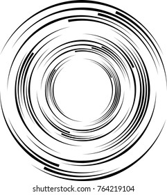 Lines in Circle Form . Spiral Vector Illustration .Technology round Logo . Design element . Abstract Geometric shape .