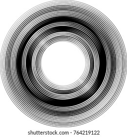 Lines in Circle Form . Spiral Vector Illustration .Technology round Logo . Design element . Abstract Geometric shape .
