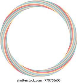  Lines in Circle Form . Spiral Vector Illustration .Technology round Logo . Design element . Abstract Geometric shape . Striped border frame for image