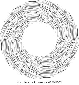  Lines in Circle Form . Spiral Vector Illustration .Technology round Logo . Design element . Abstract Geometric shape . Striped border frame for image