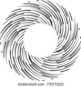  Lines in Circle Form . Spiral Vector Illustration .Technology round Logo . Design element . Abstract Geometric shape . Striped border frame for image