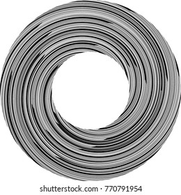  Lines in Circle Form . Spiral Vector Illustration .Technology round Logo . Design element . Abstract Geometric shape . Striped border frame for image