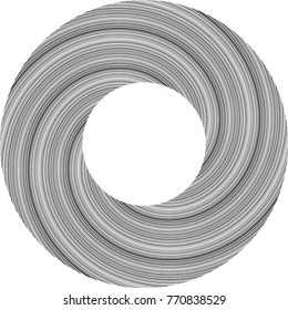  Lines in Circle Form . Spiral Vector Illustration .Technology round Logo . Design element . Abstract Geometric shape . Striped border frame for image