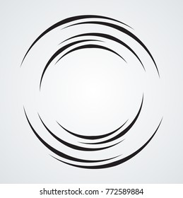 Lines Circle Form Spiral Vector Illustration Stock Vector (Royalty Free ...