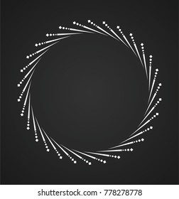  Lines in Circle Form . Spiral Vector Illustration .Technology round Logo . Design element . Abstract Geometric shape .