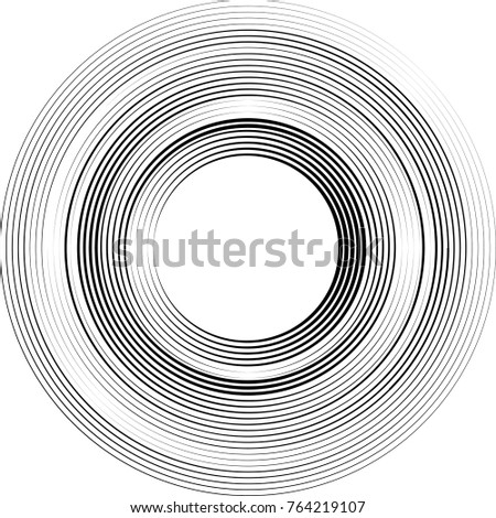 Lines in Circle Form . Spiral Vector Illustration .Technology round Logo . Design element . Abstract Geometric shape .