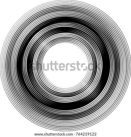 Lines in Circle Form . Spiral Vector Illustration .Technology round Logo . Design element . Abstract Geometric shape .