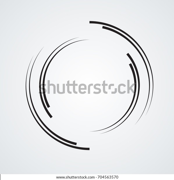 円形の線 らせん状のベクターイラスト テクノロジーの丸いロゴ デザインエレメント 抽象的な幾何学的な形 画像用の縞模様の枠 のベクター画像素材 ロイヤリティフリー