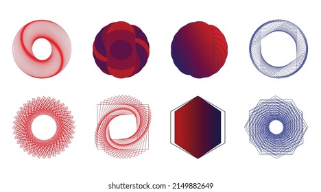 Líneas en forma circular. Vector de espiral.Ronda de tecnología. Logo de Ondas. Elemento de diseño. Elemento de diseño. Resumen Forma geométrica.