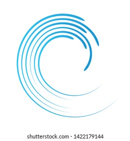 Lines in Circle Form . Vector Illustration .Technology Logo . 