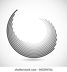 Lines in Circle Form . Vector Illustration .