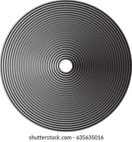  Lines in Circle Form . Vector Illustration .Technology Logo .