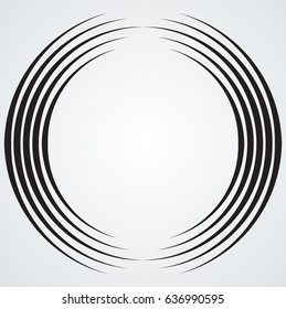  Lines in Circle Form . Vector Illustration .Technology Logo .