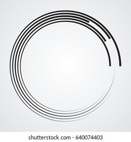 Lines in Circle Form . Vector Illustration .Technology Logo . border frame
