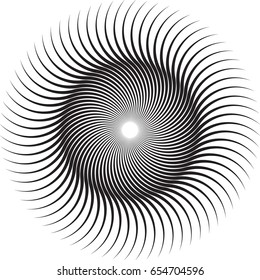 Lines in Circle Form . Vector Illustration .Technology round Logo . Design element . Abstract Geometric shape .