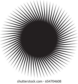 Lines in Circle Form . Vector Illustration .Technology round Logo . Design element . Abstract Geometric shape .