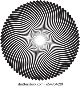 Lines in Circle Form . Vector Illustration .Technology round Logo . Design element . Abstract Geometric shape .