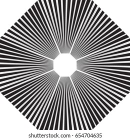 Lines in Circle Form . Vector Illustration .Technology round Logo . Design element . Abstract Geometric shape .