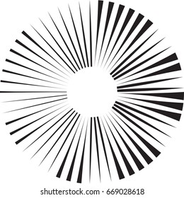  Lines in Circle Form . Vector Illustration .Technology round Logo . Design element . Abstract Geometric shape .