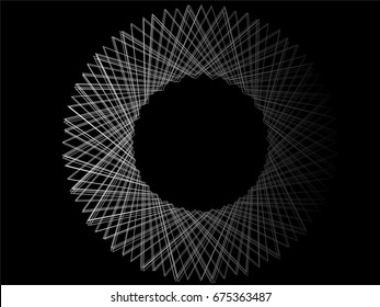 Lines in Circle Form . Vector Illustration .Technology round Logo . Design element . Abstract Geometric shape .