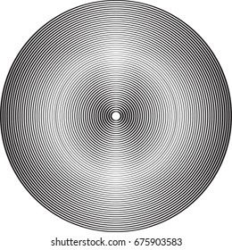  Lines in Circle Form . Vector Illustration .Technology round Logo . Design element . Abstract Geometric shape .