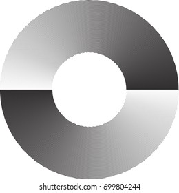 Lines in Circle Form . Vector Illustration .Technology round Logo . Design element . Abstract Geometric shape . Trendy Spiral Gradient Texture