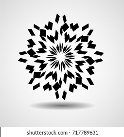 Lines in Circle Form . Vector Illustration .Technology round Logo . Design element . Abstract Geometric shape .