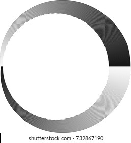 Lines in Circle Form . Vector Illustration .Technology round Logo . Circular Design element for patterns , backgrounds , brochures, posters . Abstract concentric stripes Geometric shape .