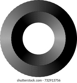 Lines in Circle Form . Vector Illustration .Technology round Logo . Circular Design element for patterns , backgrounds , brochures, posters . Abstract concentric stripes Geometric shape .