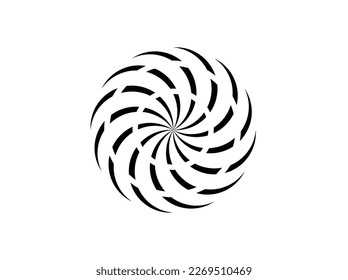 Lines in Circle Form. Vector Illustration.Technology round Logo. Design element . Abstract Geometric shape. abstract circular halftone square for design element