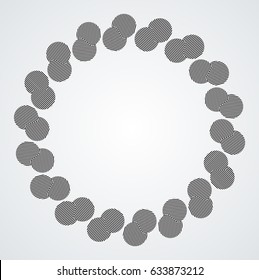 Lines in Circle Form. Vector round logo design