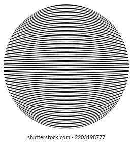 Lines in Circle Form . Vector  .Technology round Logo . Design element . Abstract Geometric shape .