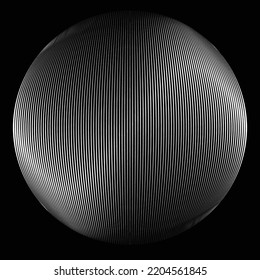 Lines in Circle Form . Vector  .Technology round Logo . Design element . Abstract Geometric shape .