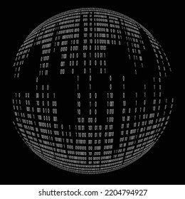 Lines in Circle Form . Vector  .Technology sphere Logo . 3d design element . Abstract Geometric shape .