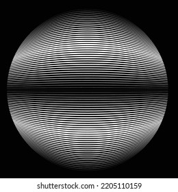 Lines in Circle Form . Vector  .Technology sphere Logo . 3d design element . Abstract Geometric shape .