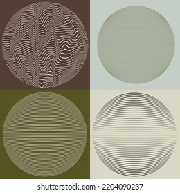 Líneas en forma circular . Logotipo vectorial .Vintage redondo . Elemento de diseño. Resumen Forma geométrica .