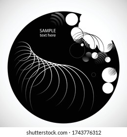 Lines circle shapes . Vector Illustration . Design element . Abstract Geometric background .